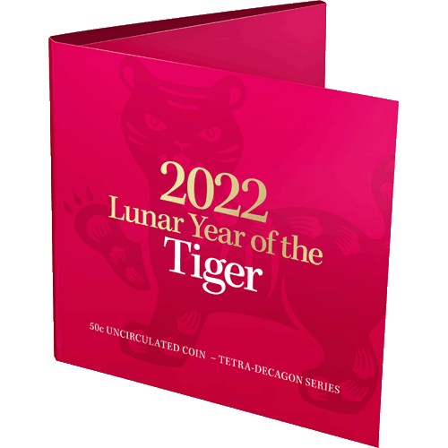 2022 50c Year of the Tiger Tetra  Decagon Uncirculated Coin