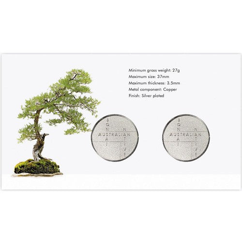 2021 Australia Native Bonsai 2Medallion & Stamp Cover PNC