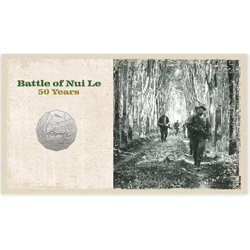 2021 50c 50 Years Battle of Nui Le Coin & Stamp Cover PNC