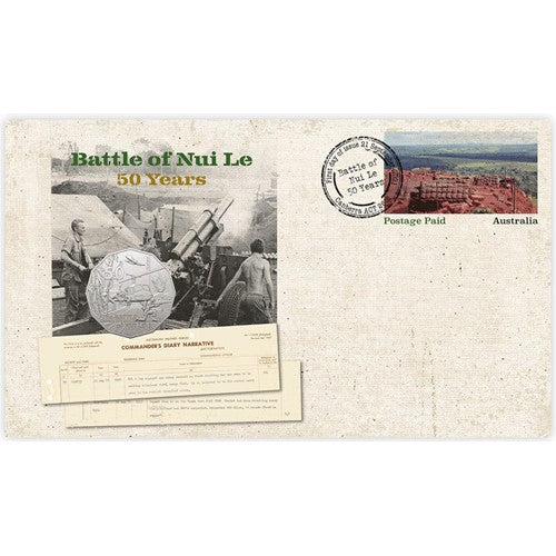 2021 50c 50 Years Battle of Nui Le Coin & Stamp Cover PNC