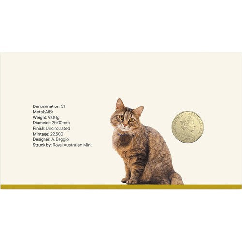 2021 $1 RSPCA  150 Years of Caring & Protecting Cat Coin & Stamp Cover