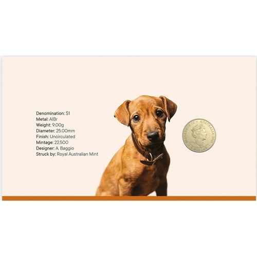 2021 $1 RSPCA  150 Years of Caring & Protecting Dog Coin & Stamp Cover