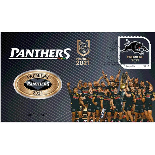 2021 NRL Premiers Panthers Limited Edition Medallion & Stamp Cover PNC