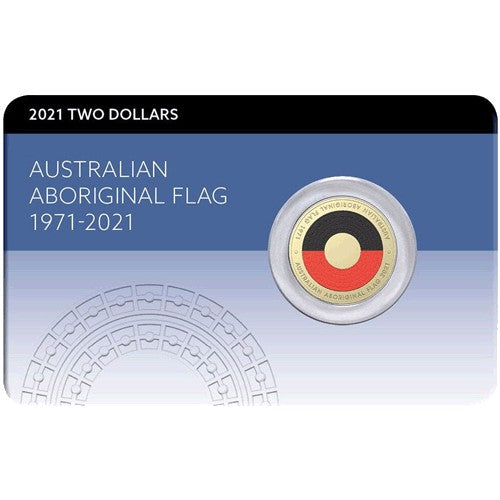 2021 $2 50th Anniversary of the Australian Aboriginal Flag Al/Br Coloured Uncirculating Coin Pack