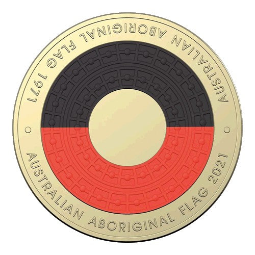 2021 $2 50th Anniversary of the Australian Aboriginal Flag Al/Br Coloured Uncirculating Coin Pack