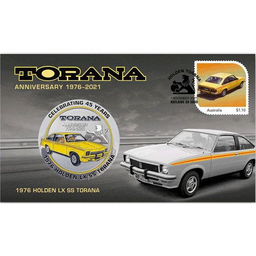 2021 Holden LX SS Torana 45th Anniversary LE Medallion & Stamp Cover