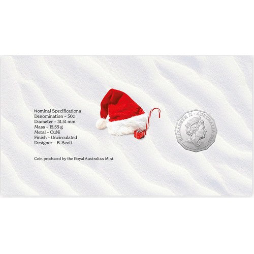 2021 50c Christmas in Australia Coin & Stamp Cover PNC