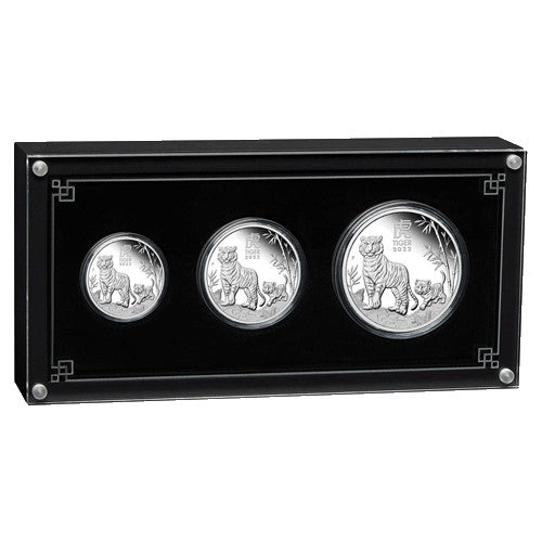 2022 Year of the Tiger Three Coin Silver Set