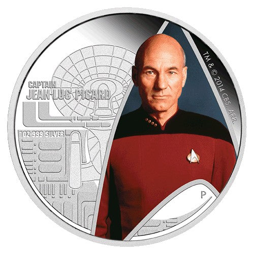 2015 $1 Star Trek - The Next Generation Captain Jean-Luc Picard 1oz Silver Proof Coin