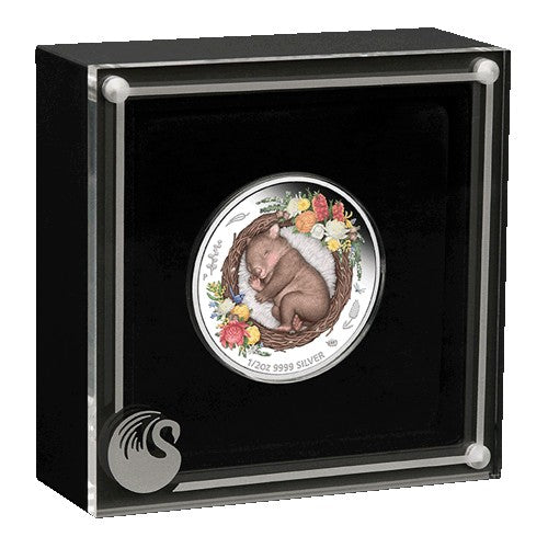 2021 50c Dreaming Down Under - Wombat 1/2oz Silver Proof Coloured Coin