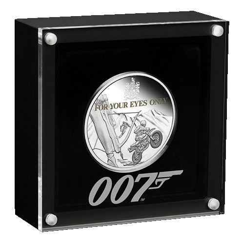 2021 $1 James Bond For Your Eyes Only 40th Anniversary 1oz Silver Proof Coloured Coin