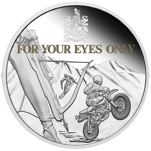 2021 $1 James Bond For Your Eyes Only 40th Anniversary 1oz Silver Proof Coloured Coin