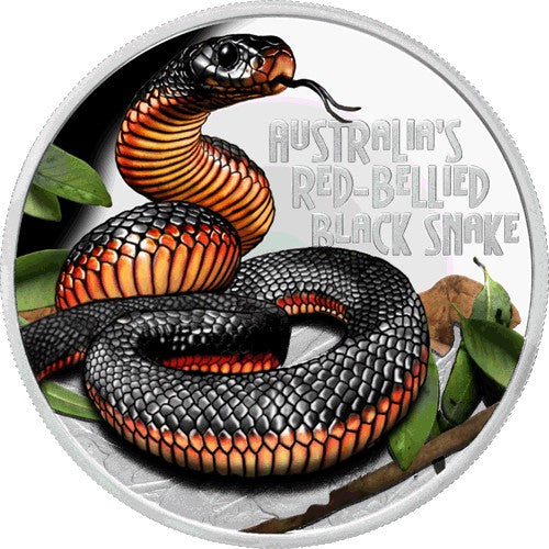 2022 $1 Deadly & Dangerous Series - Australia's Red Bellied Black Snake 1oz Silver Proof Coin