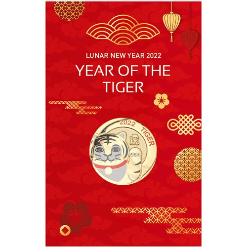 2022 Year of the Tiger Medallion in Card