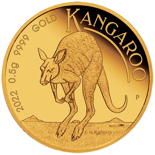 2022 $2 Mini Roo 0.5gm Gold Proof Coin in Card