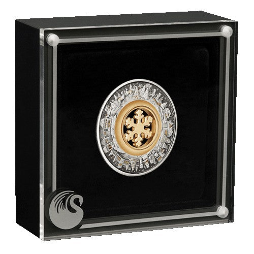 2021 $2 Christmas Wonderland 2oz Silver Antiqued Coloured Coin