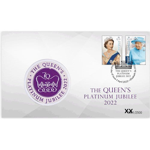 2022 The Queen's Platinum Jubilee Medallion & Stamp Cover PNC