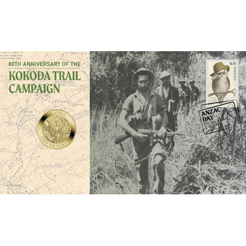 2022 $1 Kokoda Trail Anzac Day Coin & Stamp Cover PNC