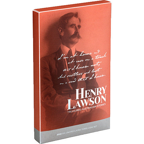 2022 50c Henry Lawson - Treasured Australian Poetry Uncirculated Three Coin Set