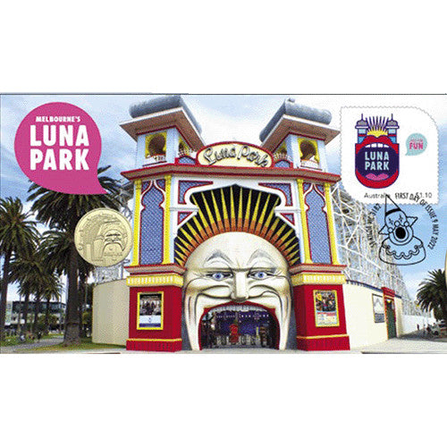 2022 $1 Melbourne's Luna Park Coin & Stamp Cover PNC