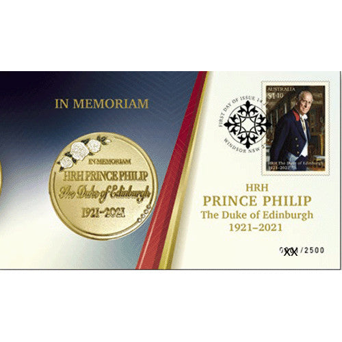 2022 HRH Prince Philip The Duke of Edinburgh Limited Edition Medallion & Stamp Cover PNC