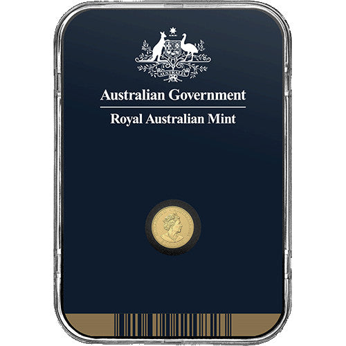 2022 $5 Mini Money Kookaburra 1/2gm Gold Frosted Uncirculated Coin in Presentation Capsule