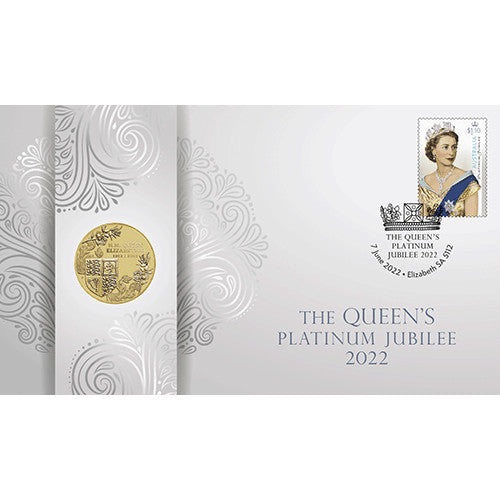 2022 $1 The Queen's Platinum Jubilee Coin & Stamp Cover PNC