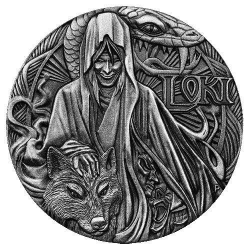 2016 $2 Norse Gods - Loki 2oz Silver High Relief Coin