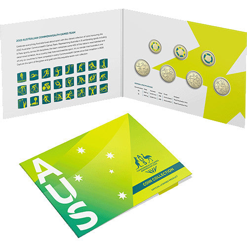 2022 Australian Commonwealth Games Team 7 Coin Collection Folder