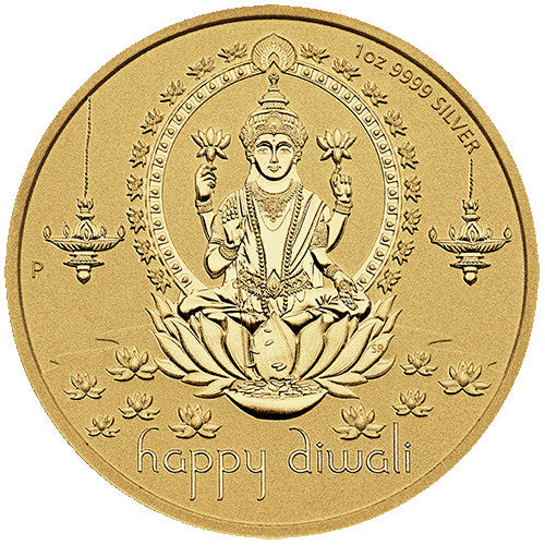 2022 Diwali Festival 1oz Silver Gilded Medallion