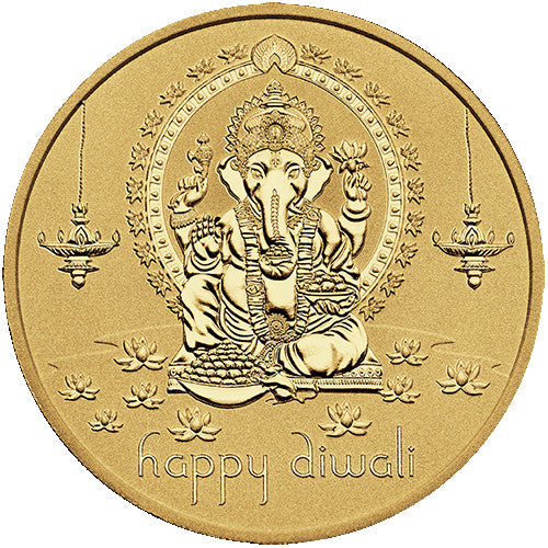 2022 Diwali Festival 1oz Silver Gilded Medallion