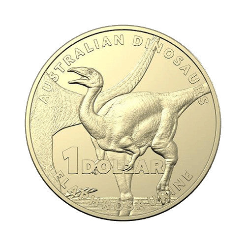 2022 $1 Australian Dinosaurs - Elaphrosaurine theropod Coin & Stamp Cover PNC