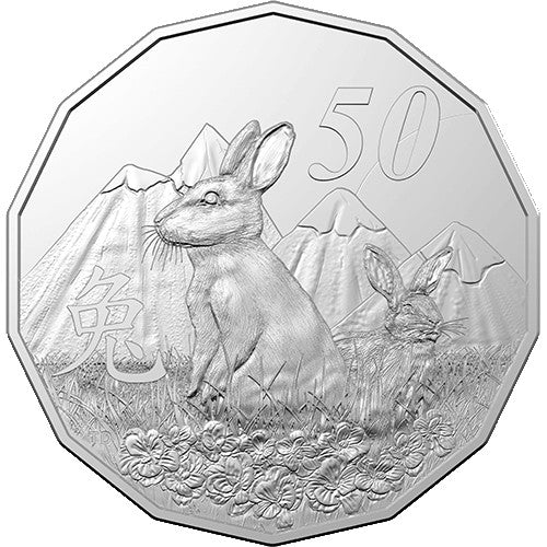 2023 50c Year of the Rabbit Tetra  Decagon Uncirculated Coin