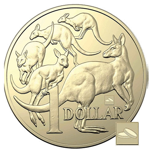 2022 $1 Downies 90th Anniversary Mob of Roos Coin Stack Privy Mark