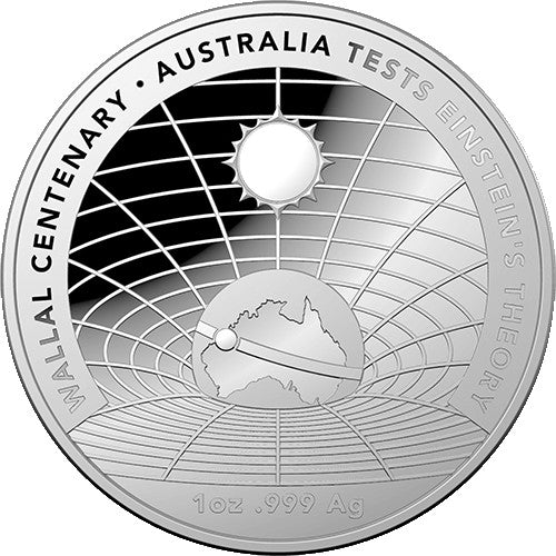 2022 $5 Wallal Centenary - Australia Test Einstein's Theory Fine Silver Proof Domed Coin