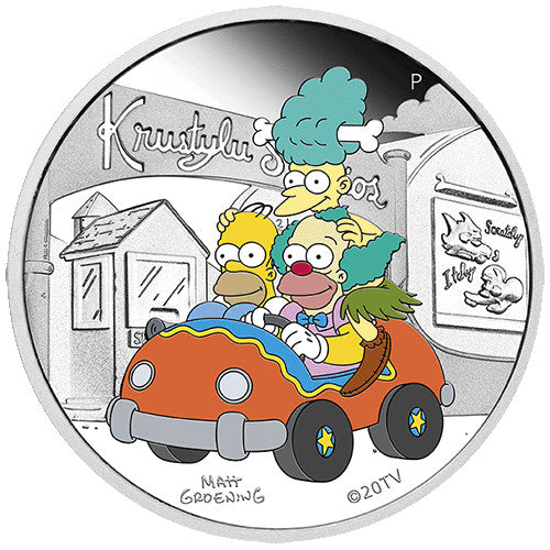 2022 $1 Krusty Lu Studios 1oz Silver Proof Coloured Coin