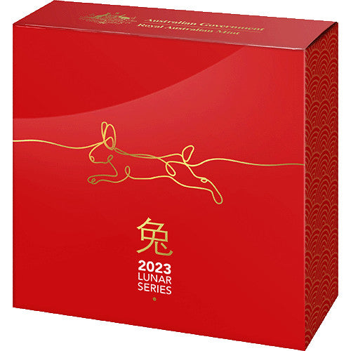 2023 $5 Year of the Rabbit Fine Silver Proof Domed Coin