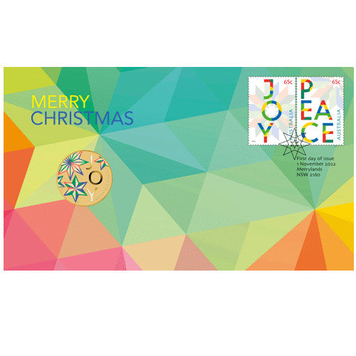 2022 $1 Merry Christmas Coin & Stamp Cover PNC