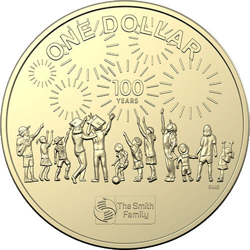 2022 $1 Centenary Smith Family Al/Br Uncirculated Coin in Card