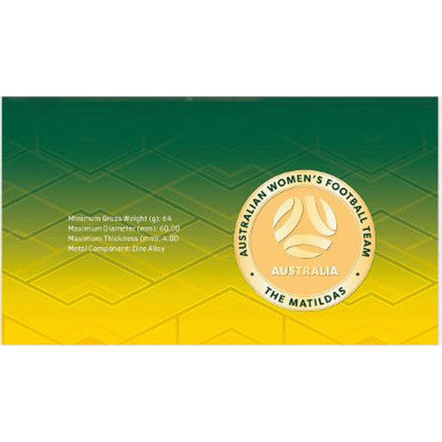 2022 Matildas CommBank Limited Edition Medallion & Stamp Cover PNC