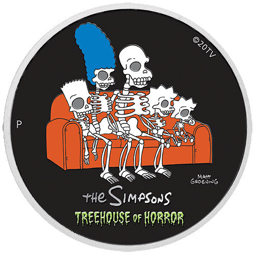 2022 $1 The Simpsons - Treehouse of Horror 1oz Silver Coloured Coin