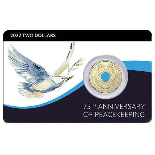 2022 $2 75th Anniversary of Peacekeeping Al/Br Circulating Coloured Uncirculated Coin in Pack