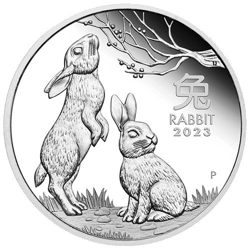 2023 Australian Lunar Series III Year of the Rabbit 1oz Silver Trio