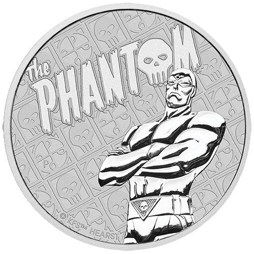 2022 $1 The Phantom 1oz Silver Coin in Card