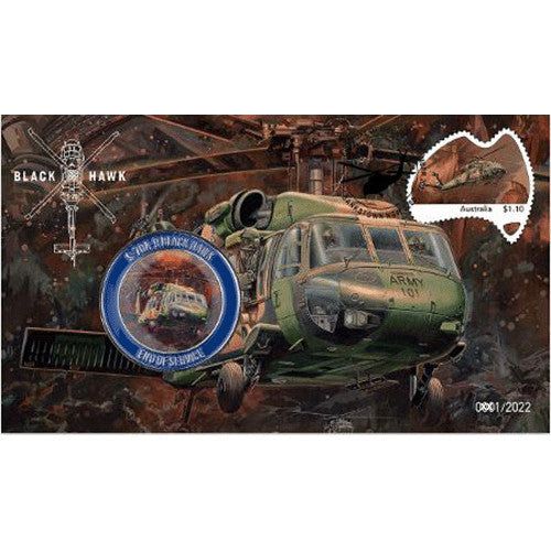 2022 Black Hawk End of Service Limited Edition Stamp & Medallion Cover PNC