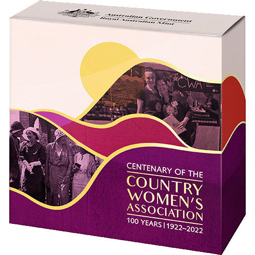 2022 $1 Centenary of the Country Women's Association 1/2oz Selectively Gold Plated Silver Proof Coin