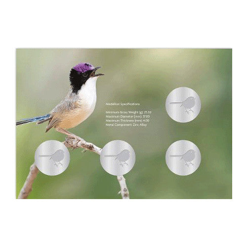 2023 Fairy Wrens 4 Medallion & Stamp Cover PNC