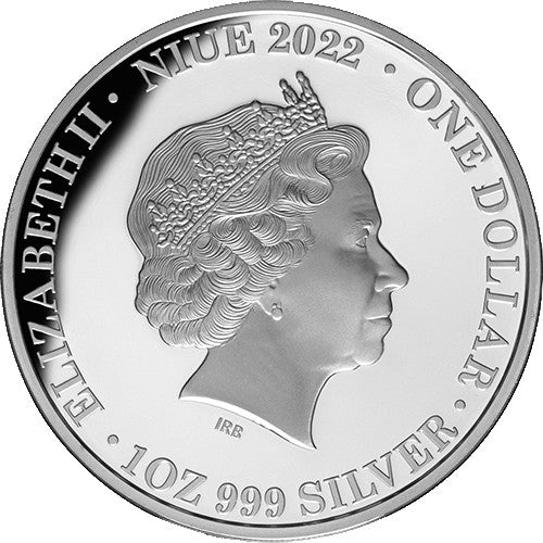 2022 $1 Queen Elizabeth II Tribute Gold Plated 1oz Silver Proof Coin