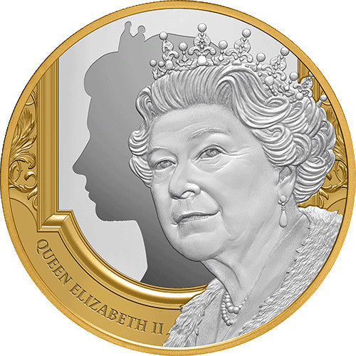 2022 $1 Queen Elizabeth II Tribute Gold Plated 1oz Silver Proof Coin