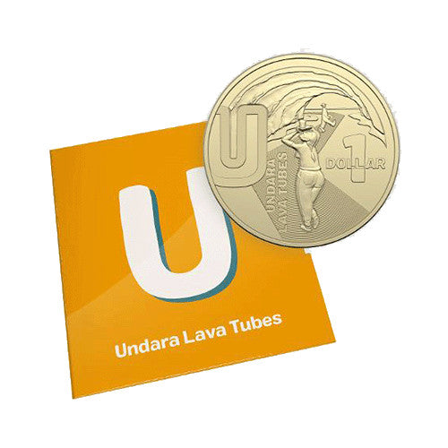 2022 $1 The Great Aussie Coin Hunt 3 - U for Undara Lava Tubes Uncirculated Coin in Individual Card